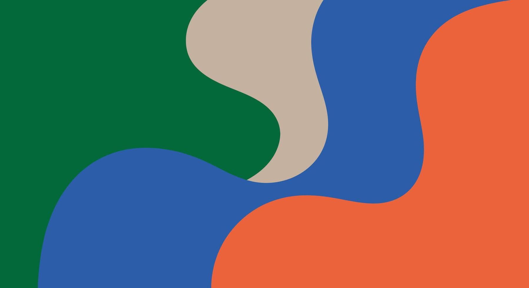 Fluid shapes overlap in a colorful abstract design, perfect as a background vector