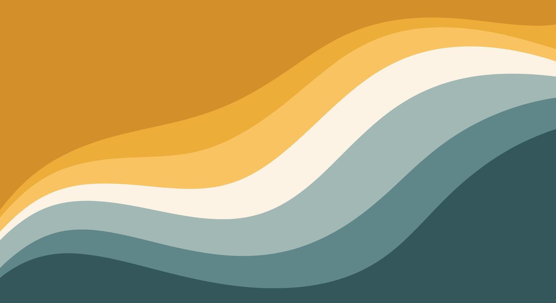 Artistic wavy layers create a soothing abstract background with modern colors vector