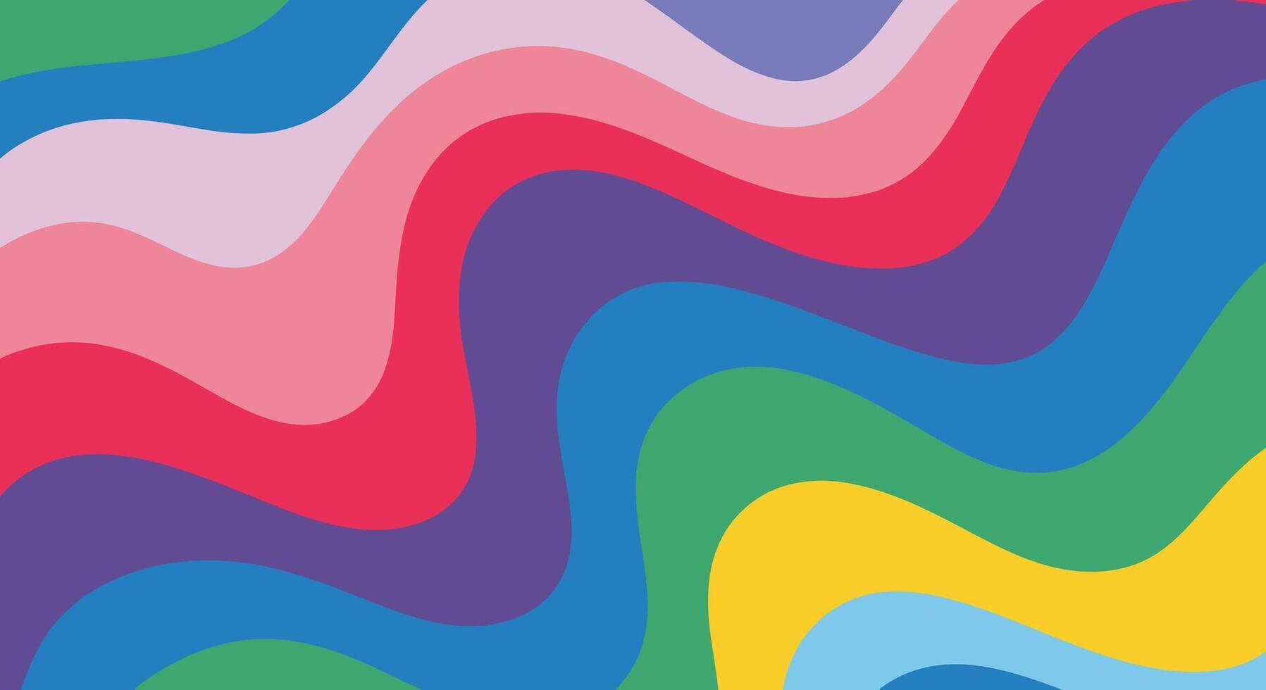 Colorful abstract background with wavy lines creating vibrant movement vector