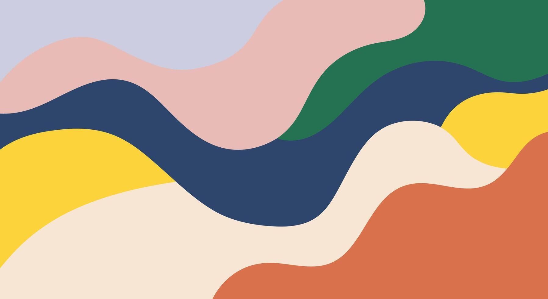 Abstract colorful wave design creates a playful and modern background vector