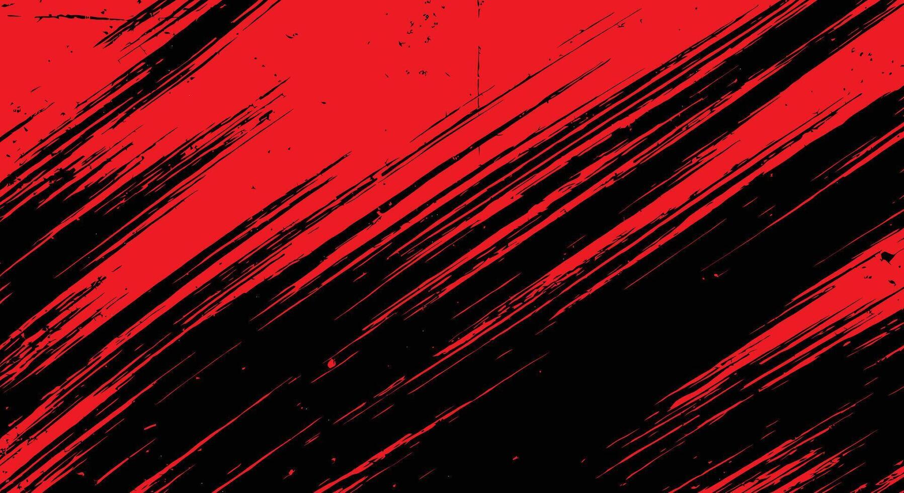 Abstract brushstrokes create a dramatic red and black textured background vector
