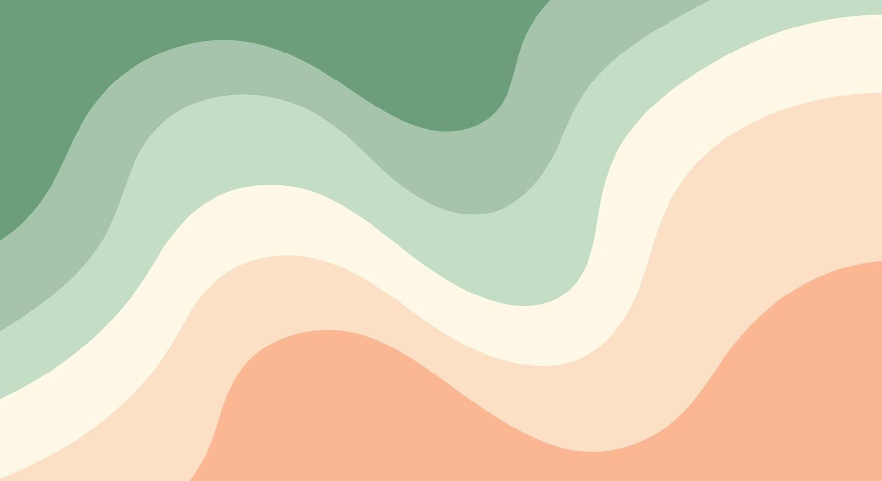 Dreamy pastel waves in soft earthy tones create a calming, modern abstract background design element vector