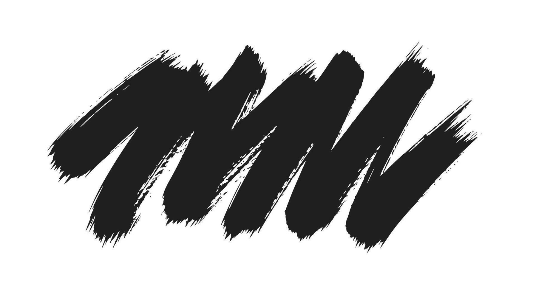 Bold black brushstrokes creating dynamic abstract artwork for modern designs and creative projects vector