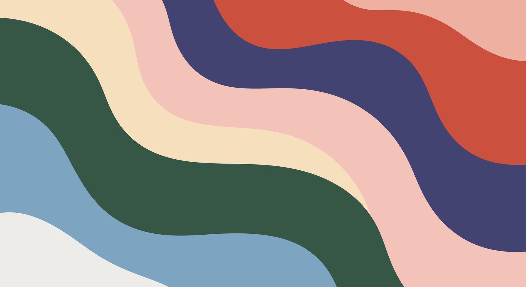 Vibrant, flowing abstract waves in modern, pastel color palette creating a dynamic, organic backdrop vector