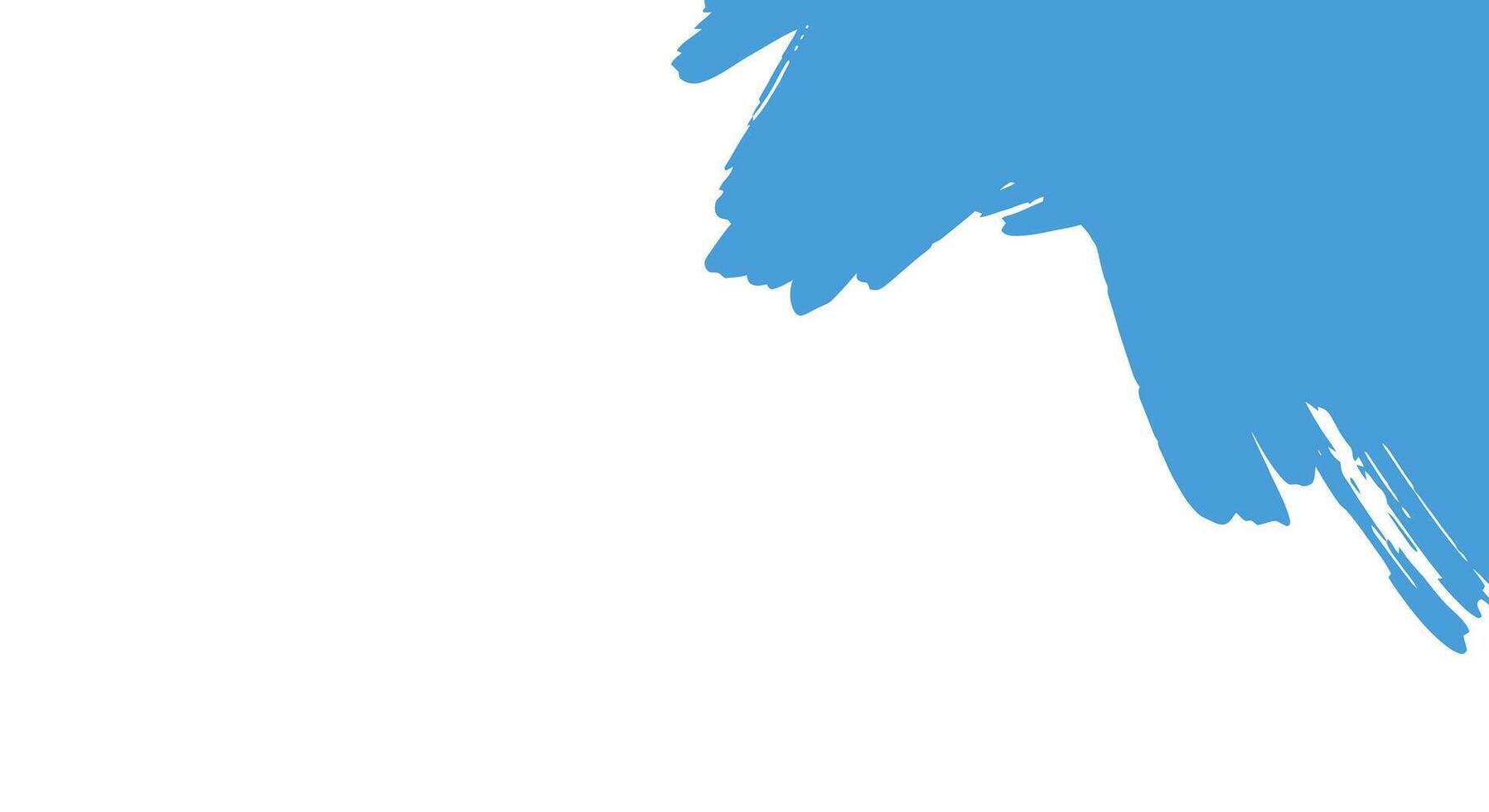 Vibrant blue paint stroke element splashes dynamically across a clean white backdrop for modern design vector