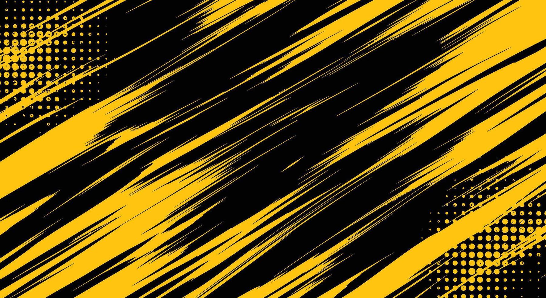 Dynamic yellow brush strokes and halftone dots create a bold, energetic abstract background. vector