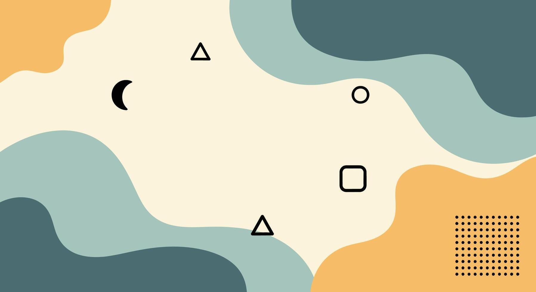 Modern abstract background with flowing shapes and geometric accents for vibrant design projects vector