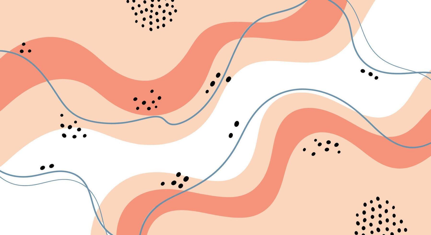 Vibrant abstract waves with playful dots and flowing lines create a modern, energetic background. vector