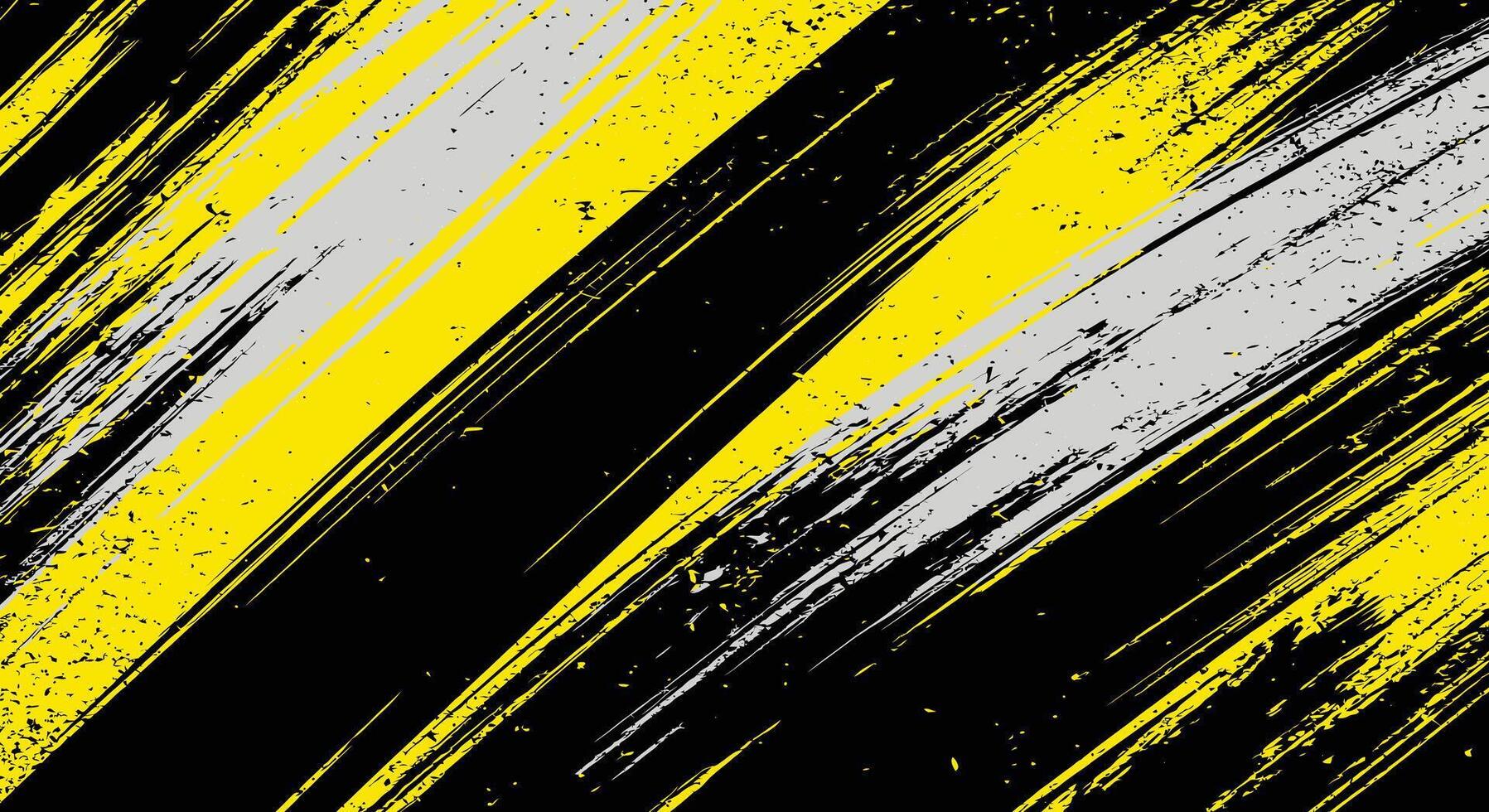 Dynamic abstract background with bold yellow and grey streaks on black, energetic and modern design vector