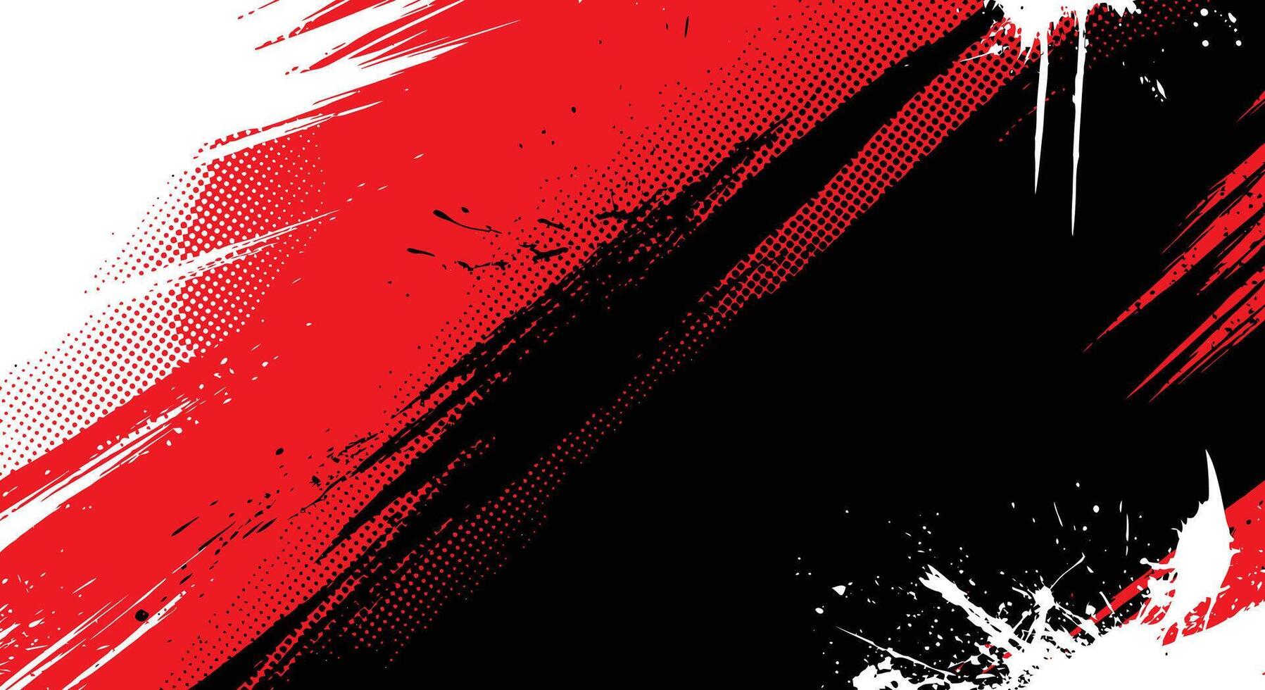 Dynamic abstract background with bold red, black, and white grunge elements for modern design vector