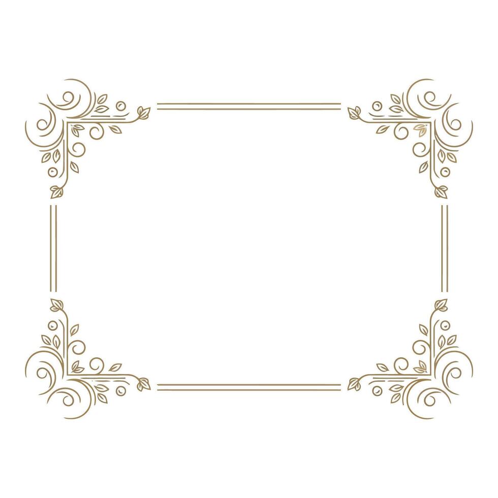 Art of simple rounded rectangle border design element isolated on white background for graphic and web use vector