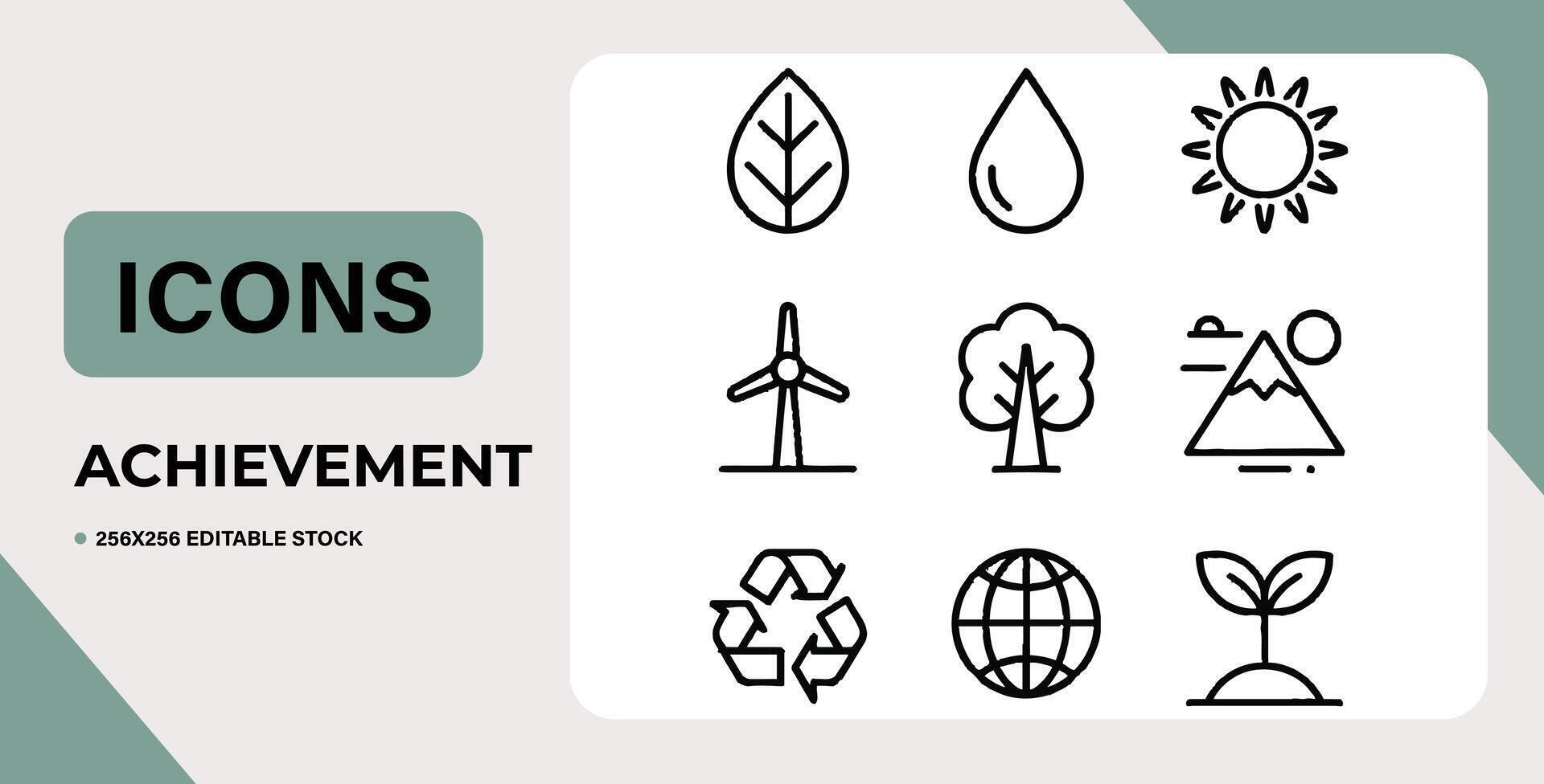 Art of a collection of diverse icons representing various concepts like transportation, technology, nature, and business, presented in a grid format vector