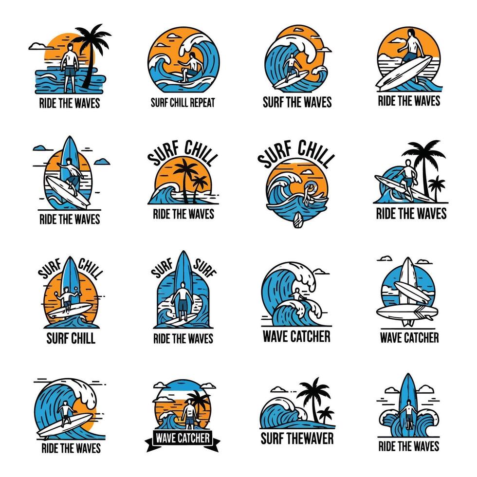 Art of vibrant and dynamic collection of skateboarding and gaming related elements, including text like skate more, play, rad, ok, dude, and skateboard team, isolated on white background vector