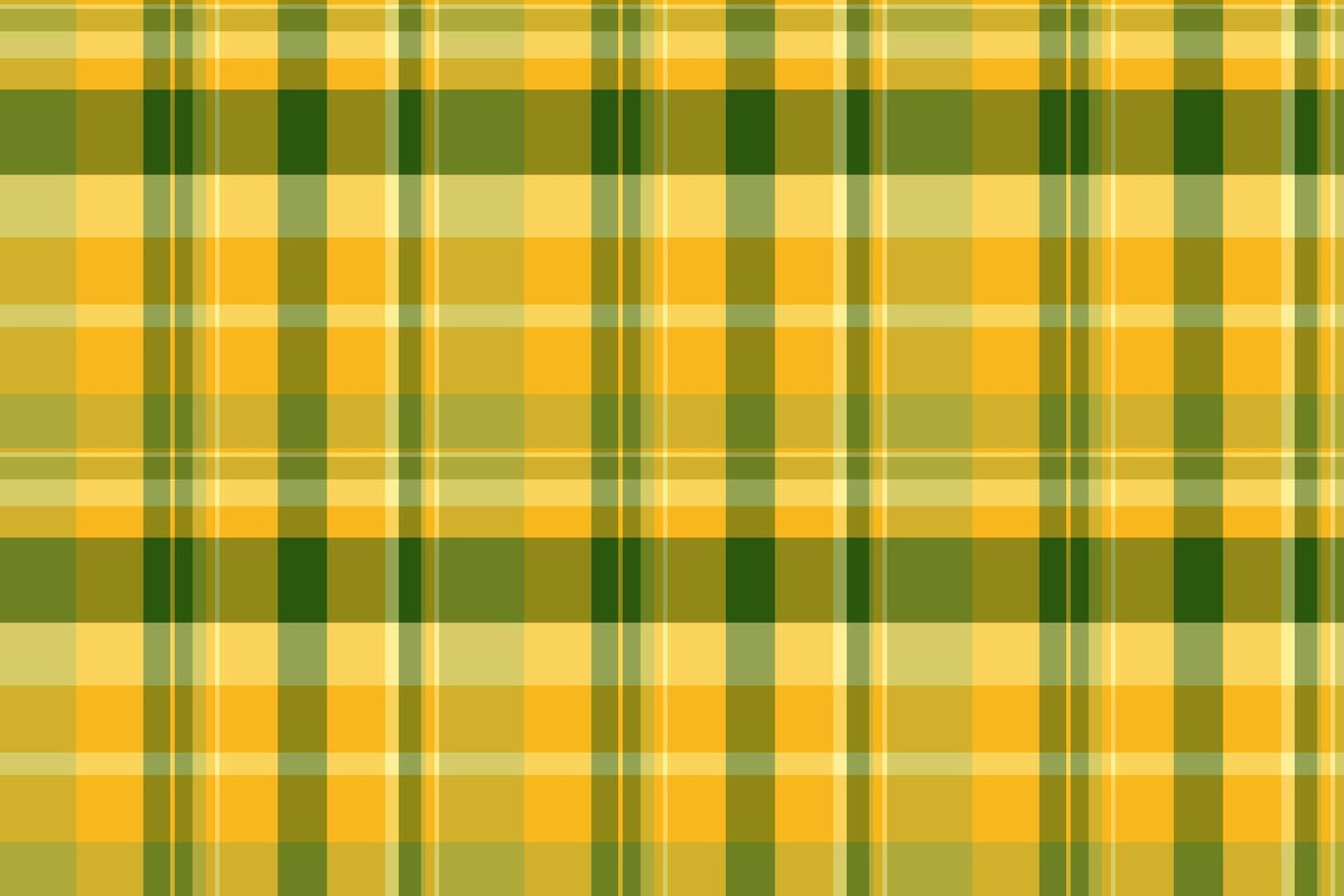 Expressive plaid background texture, order seamless pattern textile. Panel check tartan fabric in yellow and lime colors. vector