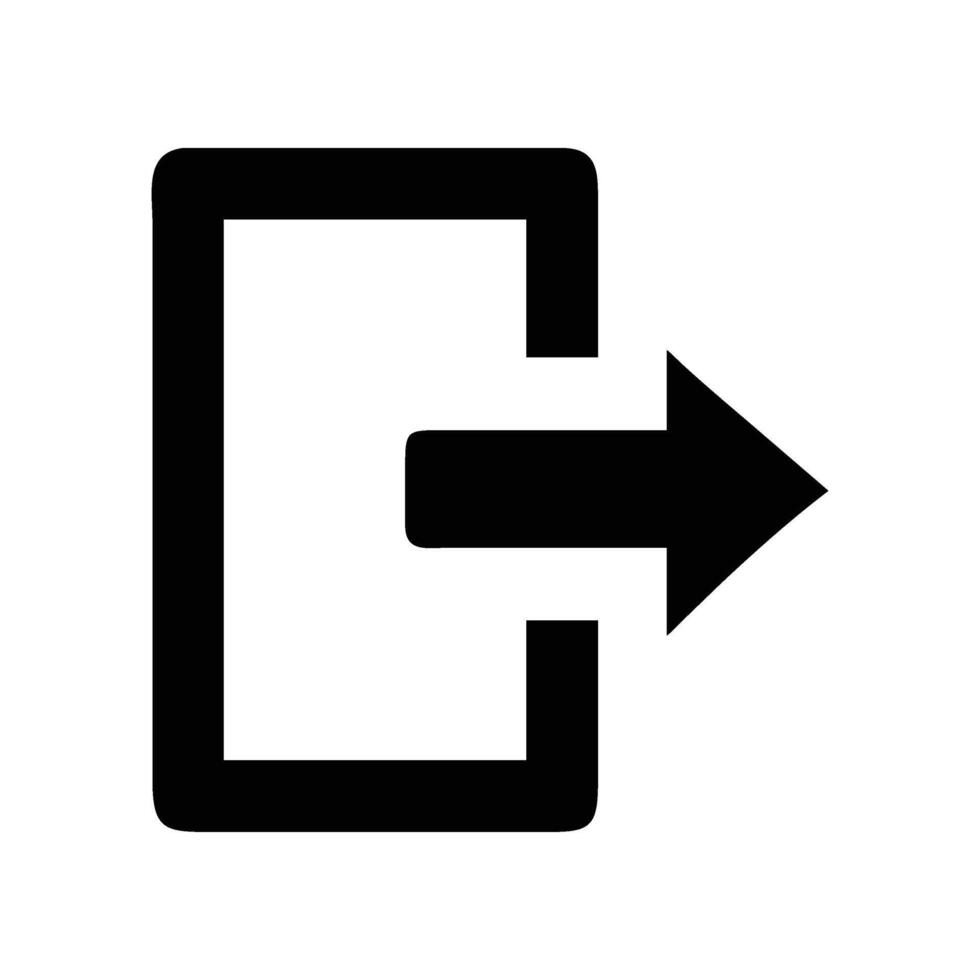 Exit or sign out symbol design in a minimalist style. vector