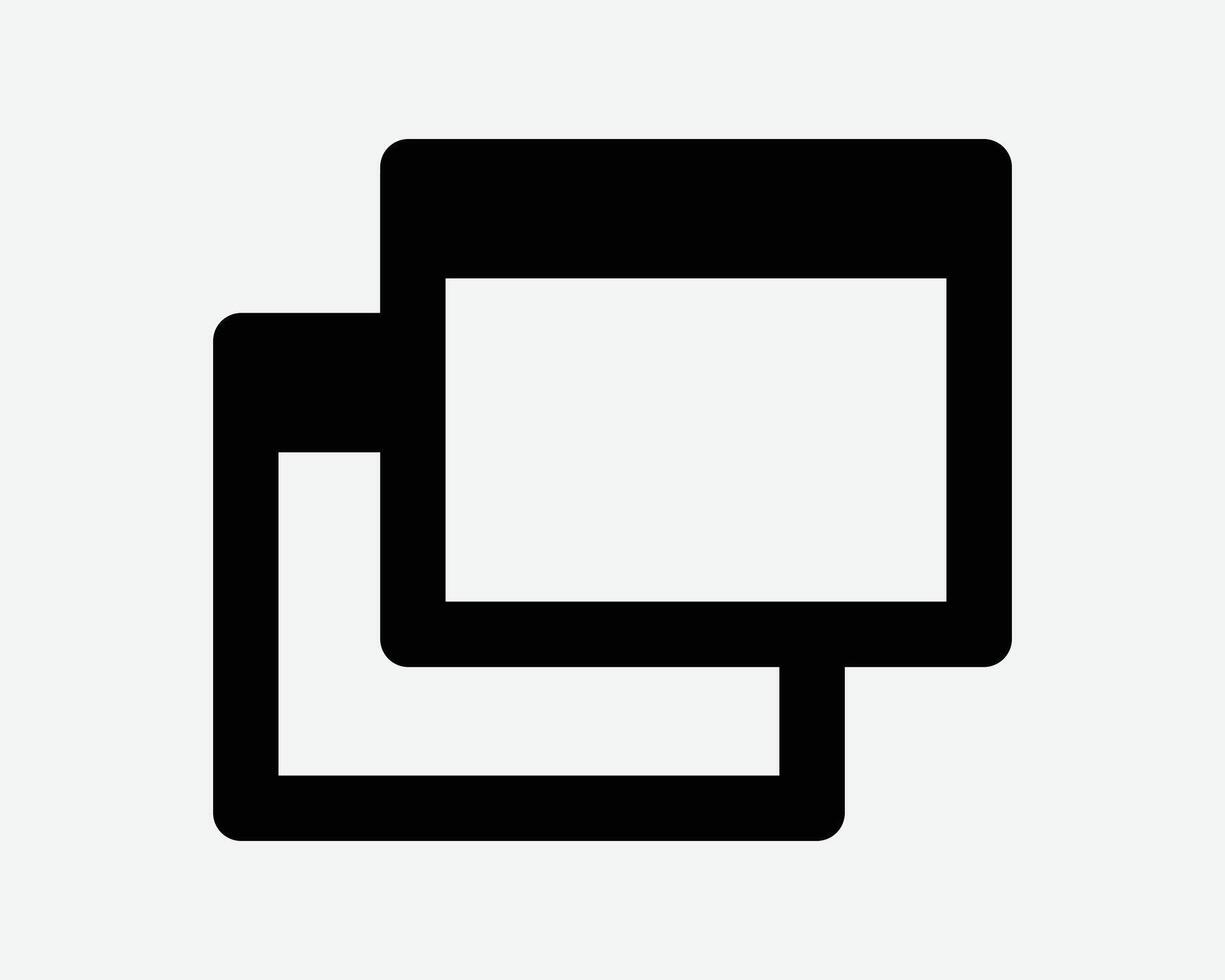 Open New Window Tab Page Internet Computer Digital Pop Up Popup Browser Internet Webpage Black White Icon Sign Symbol Illustration Artwork vector