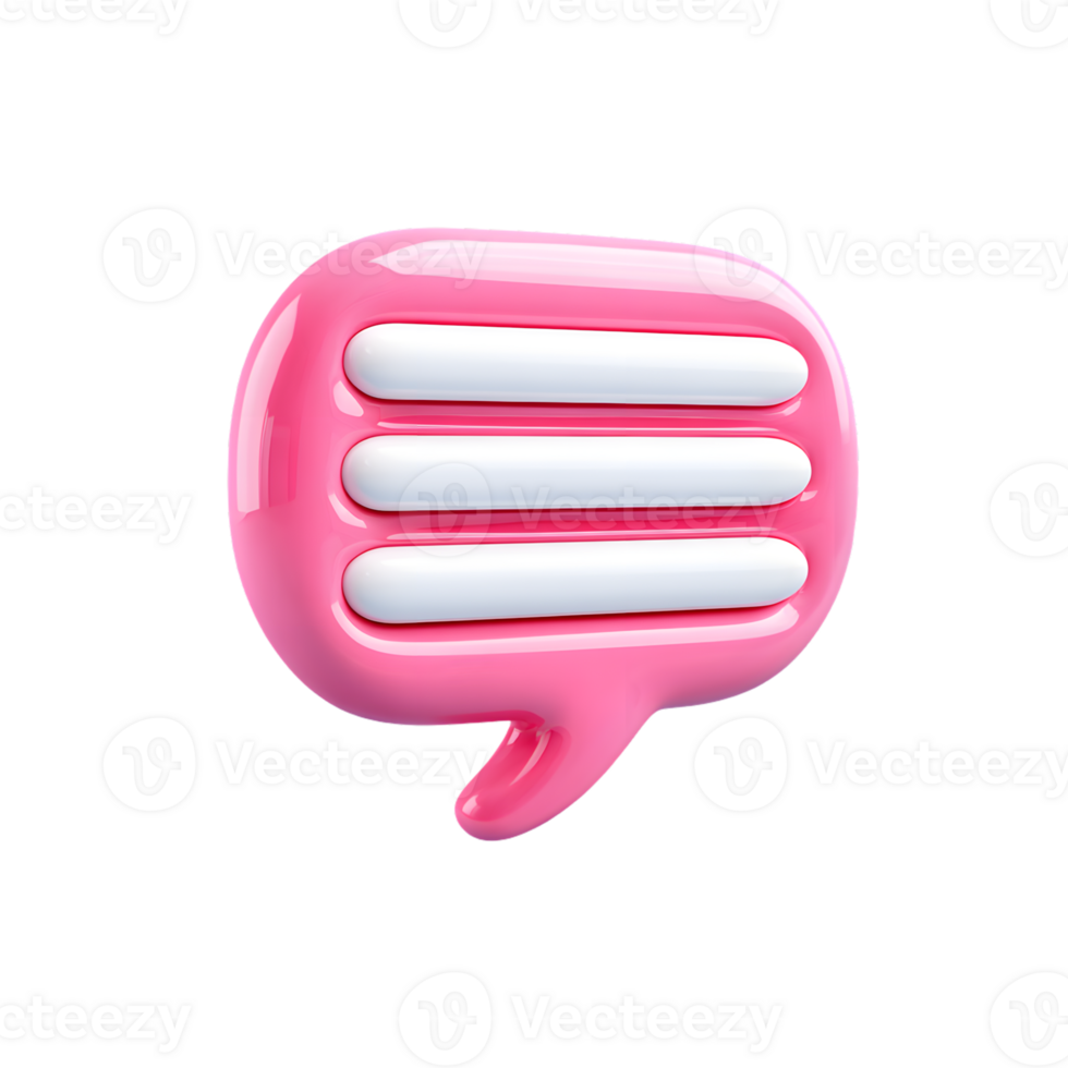 Glossy Bubble Chat Message List Option Menu Item Element png