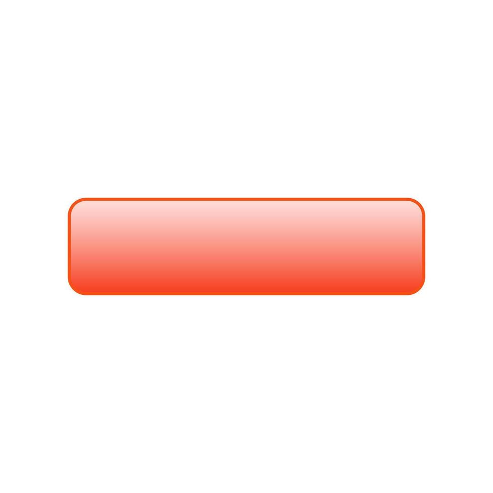 Orange White Gradient UI Button Glossy Single Element for Web Mobile Design vector