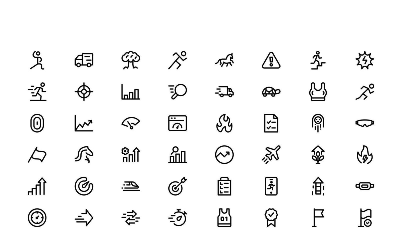 Line icons for various purposes vector