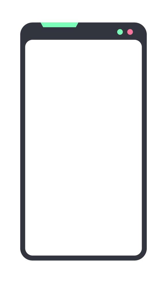 Minimal Blank Browser Vertical Window Design. Webpage Mockup Template with Simple UI vector