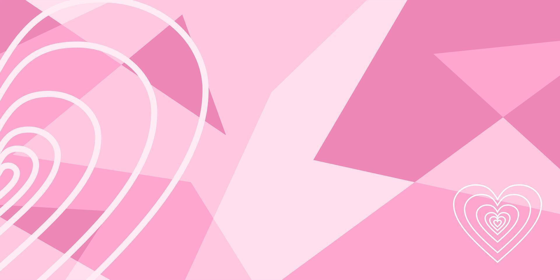 Valentine's day theme background with line love, abstract pink shape and empty area for text, wedding frame background,romantic vector