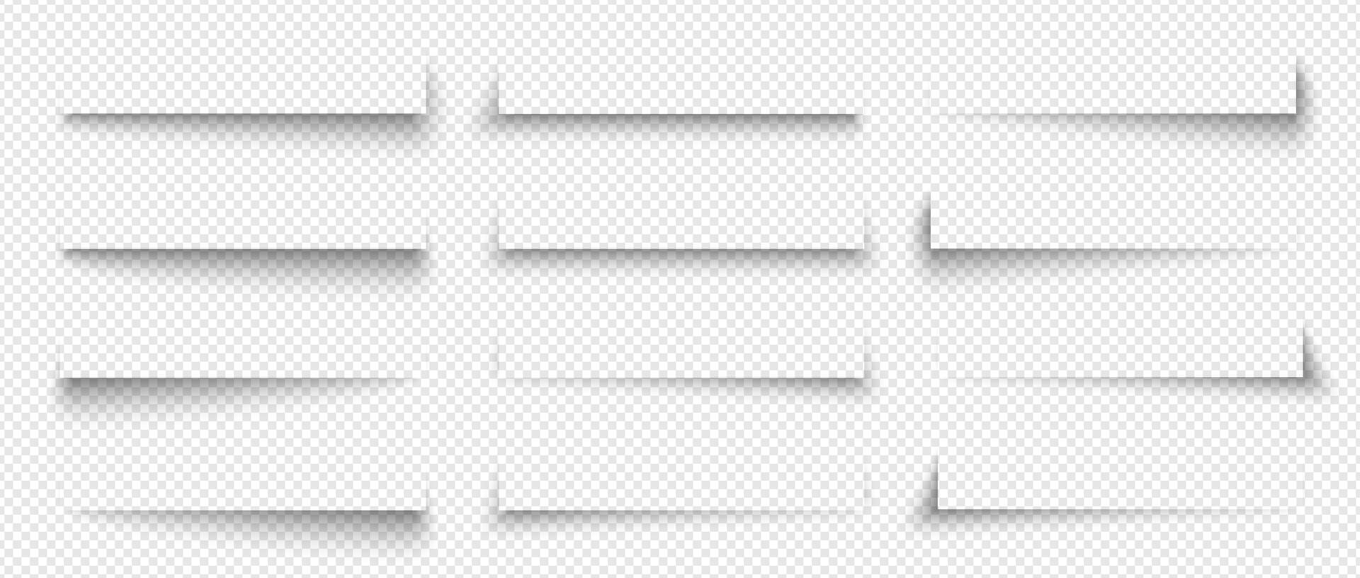 Realistic paper shadow with soft drop and subtle gradient. mockup frame for card, sticker or web banner. background. Perfect for layout, label or webpage design template. vector