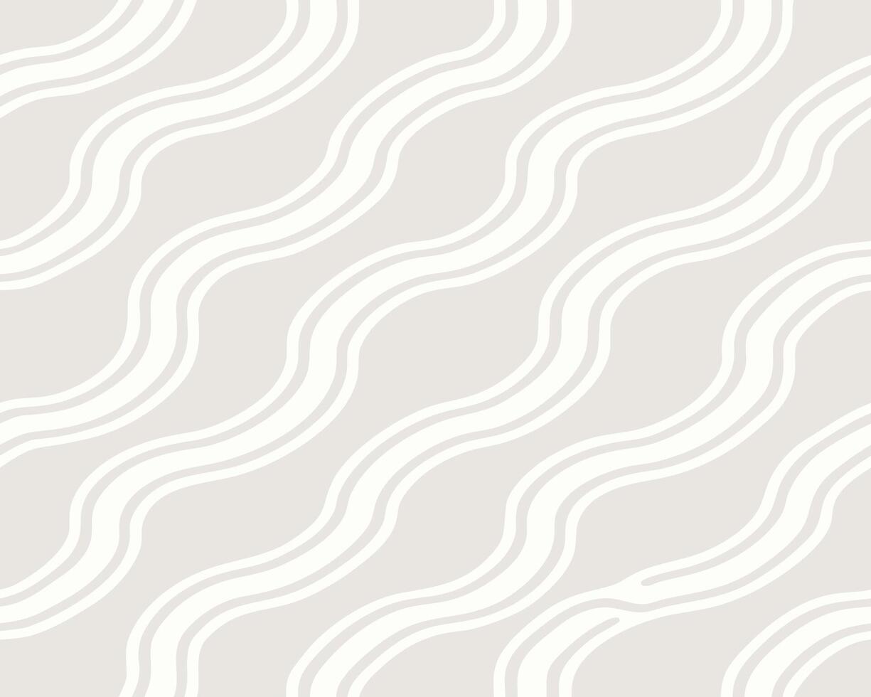 Seamless diagonal wave pattern in soft cream and white colors for elegant design vector