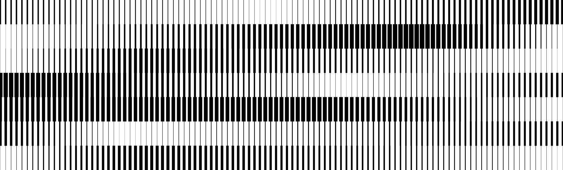 Striped halftone gradient texture. Fading line gradation background. Repeating strip pattern backdrop. Black and white parallel stripe wallpaper. Halfton patern overlay. Doppler effect concept vector
