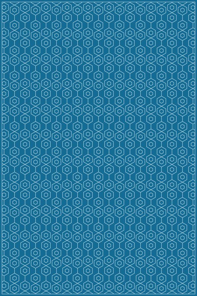 simple hexagon pattern with simple linked line and blue background vector