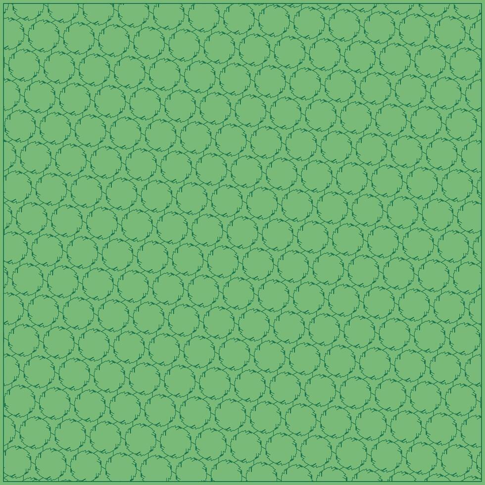 abstract pattern of circle shape with unique ornament and monochrome green style vector