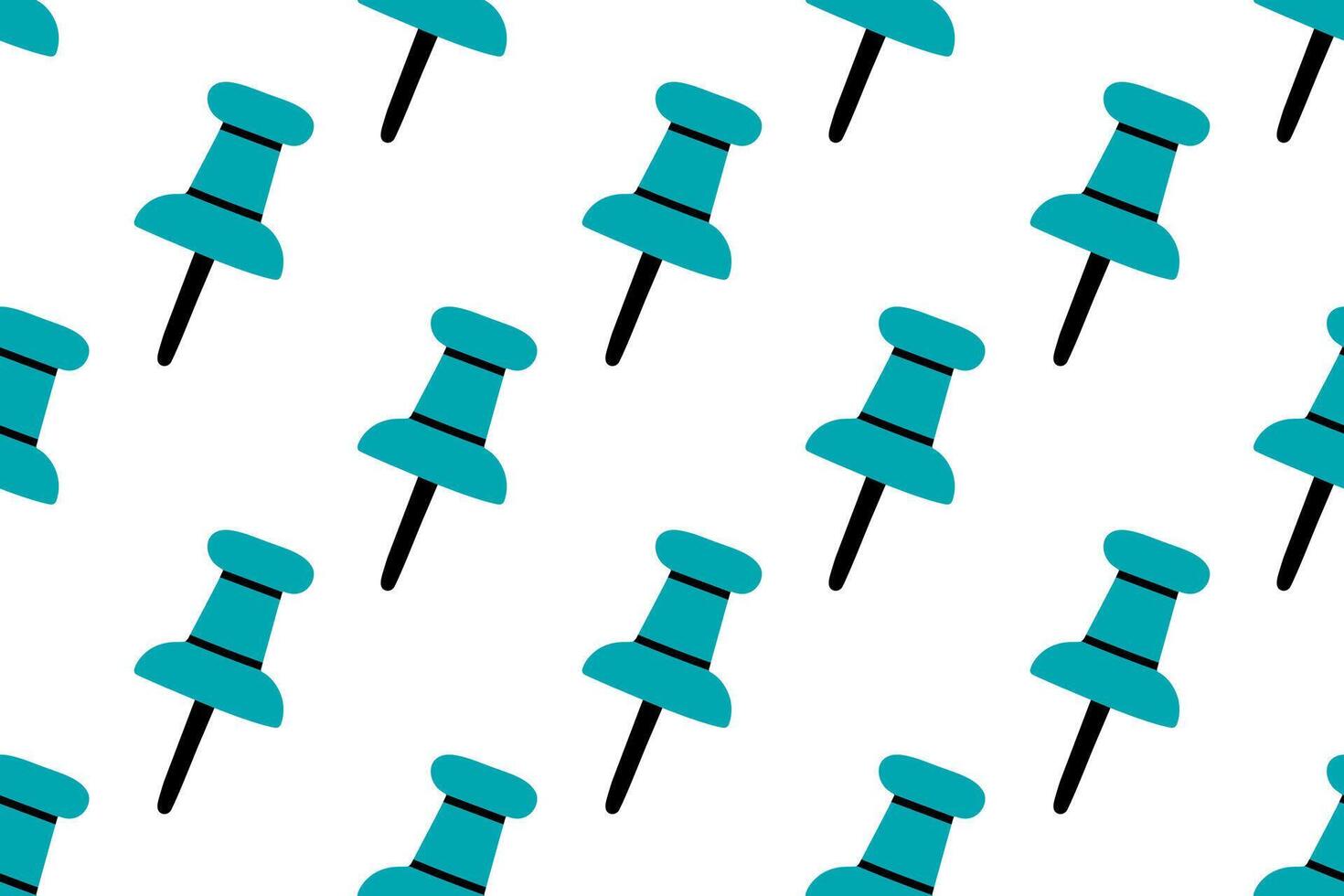 Seamless pattern with push pins. Ideal for bulletin boards and office design. vector