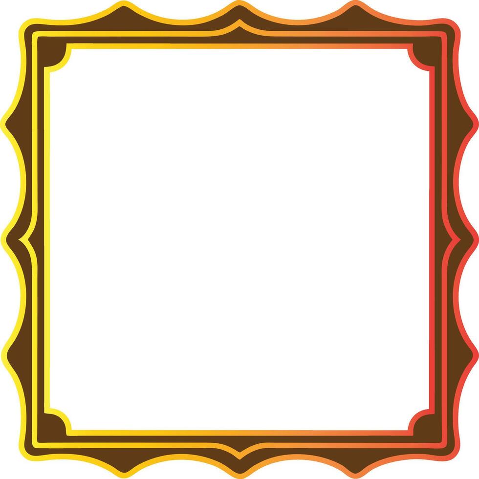 Ornate Square Frame with Warm Gradient vector