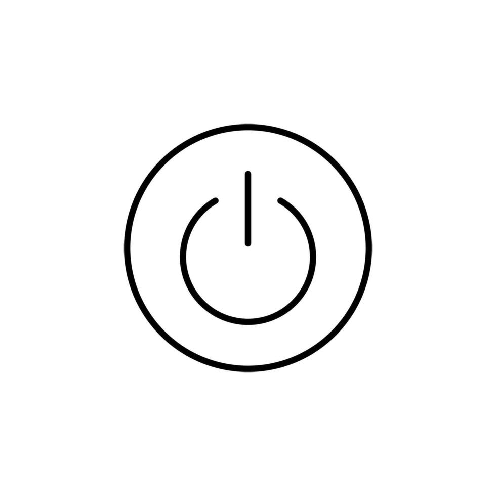 Power On Line Icon for Digital Dashboard vector
