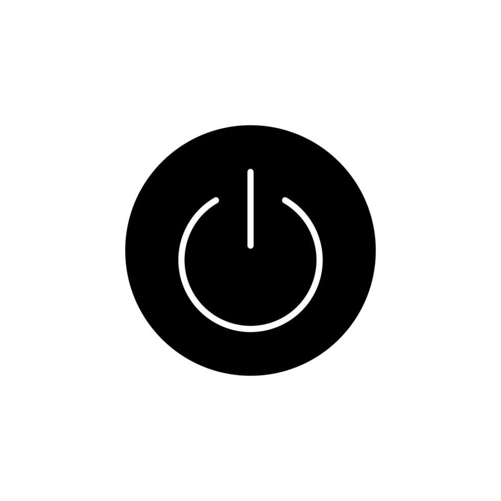 poder botón sólido icono para dispositivo interfaz vector
