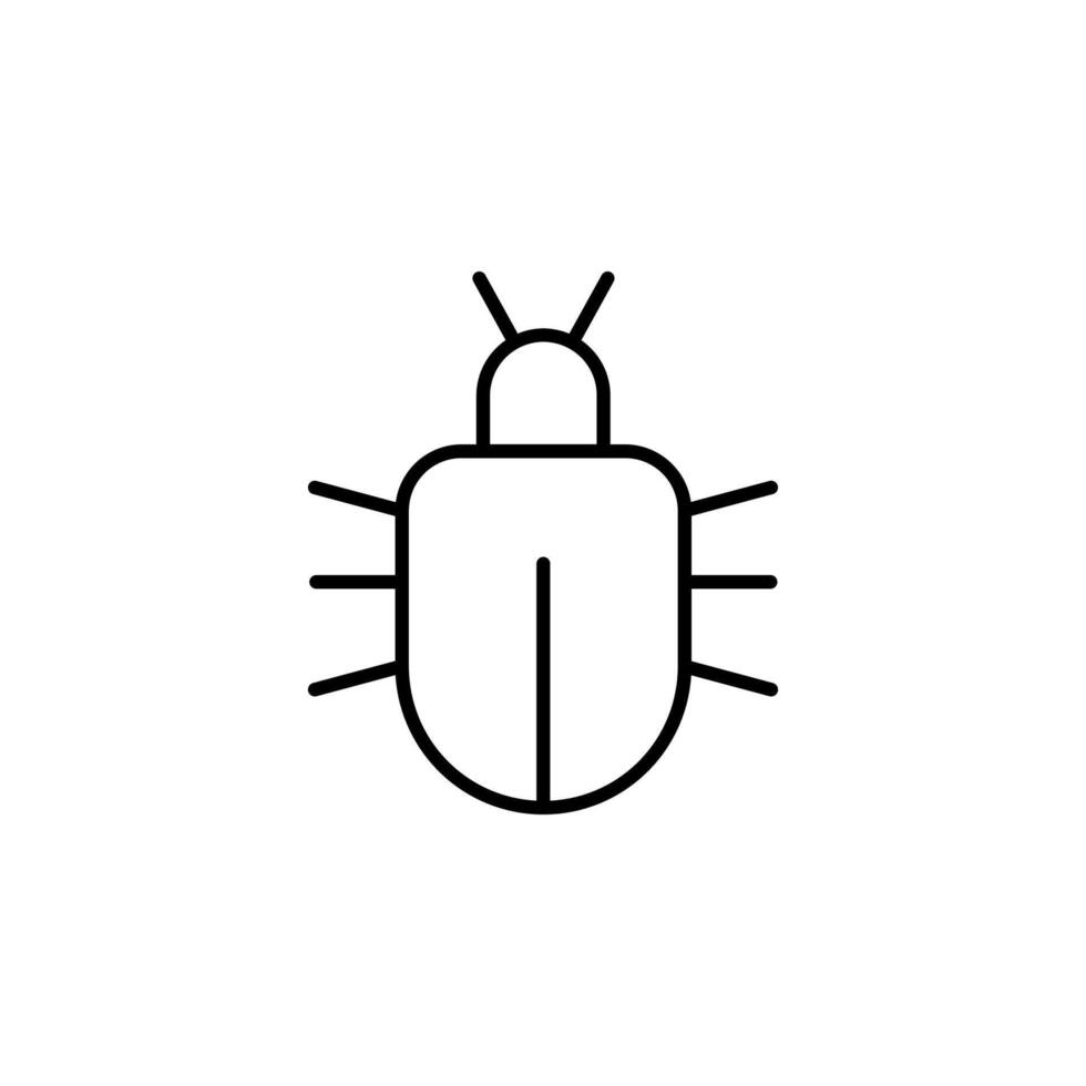 Bug Tracking Line Icon for Web Dashboard vector