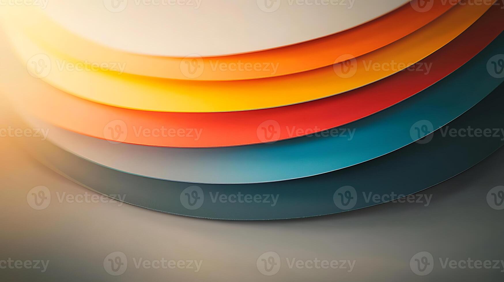 Vibrant layers of colored paper create an abstract background with soft lighting effects photo