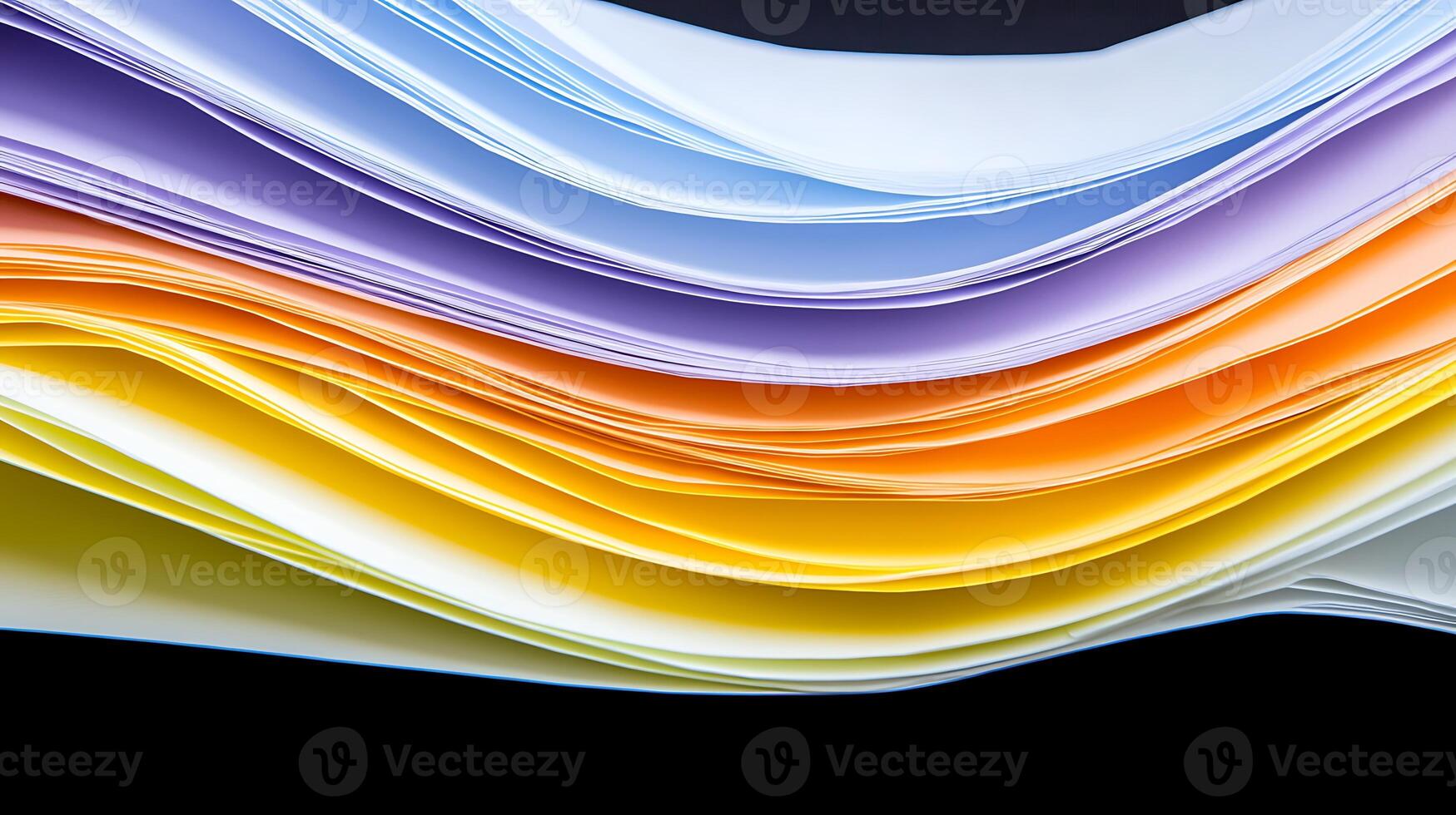 Vibrant Layers of Colored Paper Creating a Dynamic Visual Composition on a Dark Background photo