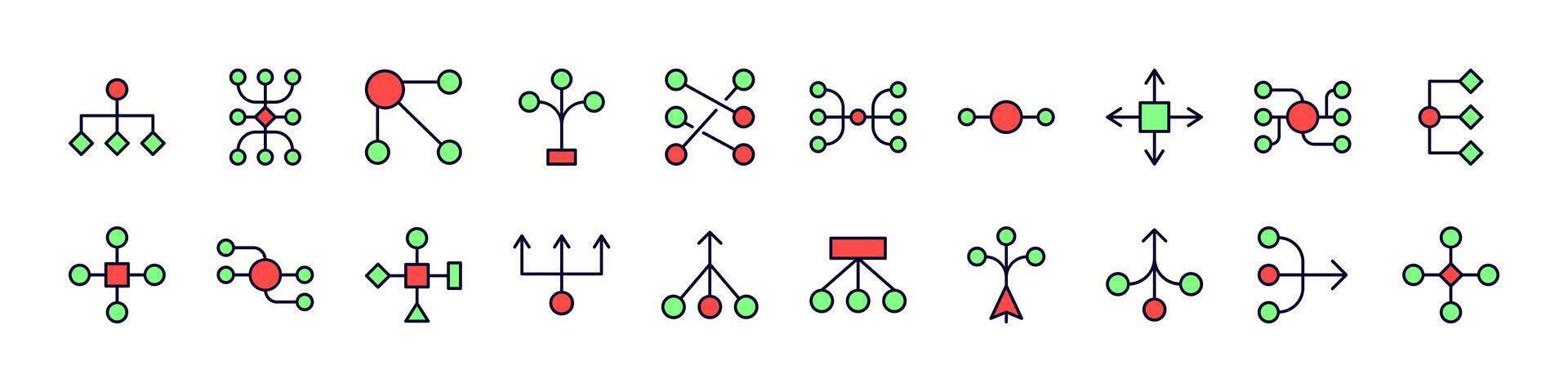 Colorful Graphical Symbols for Data Visualization 68800083 Vector Art ...