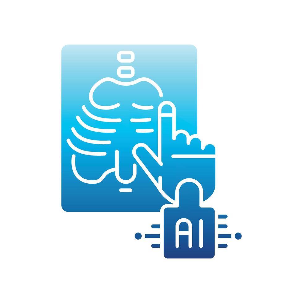 medical image analysis color flat icon for digital and print projects. vector