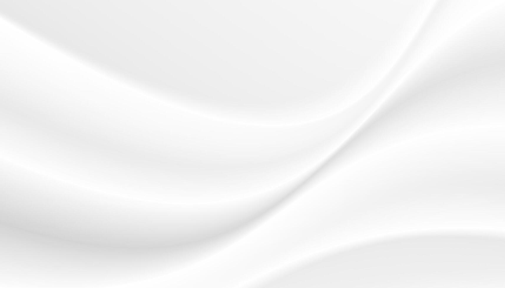 silk cloth fabric wave overlapping with light and shadow. white abstract texture background vector