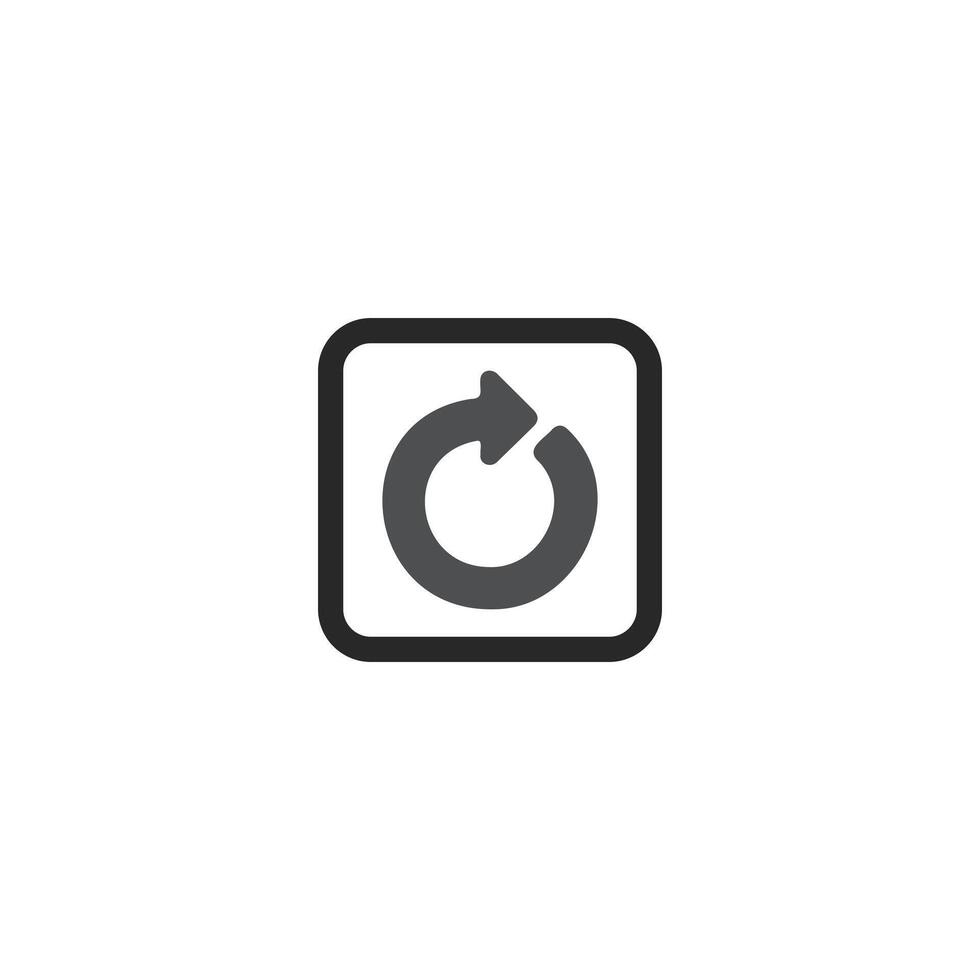 Refresh Icon in a Square Frame vector