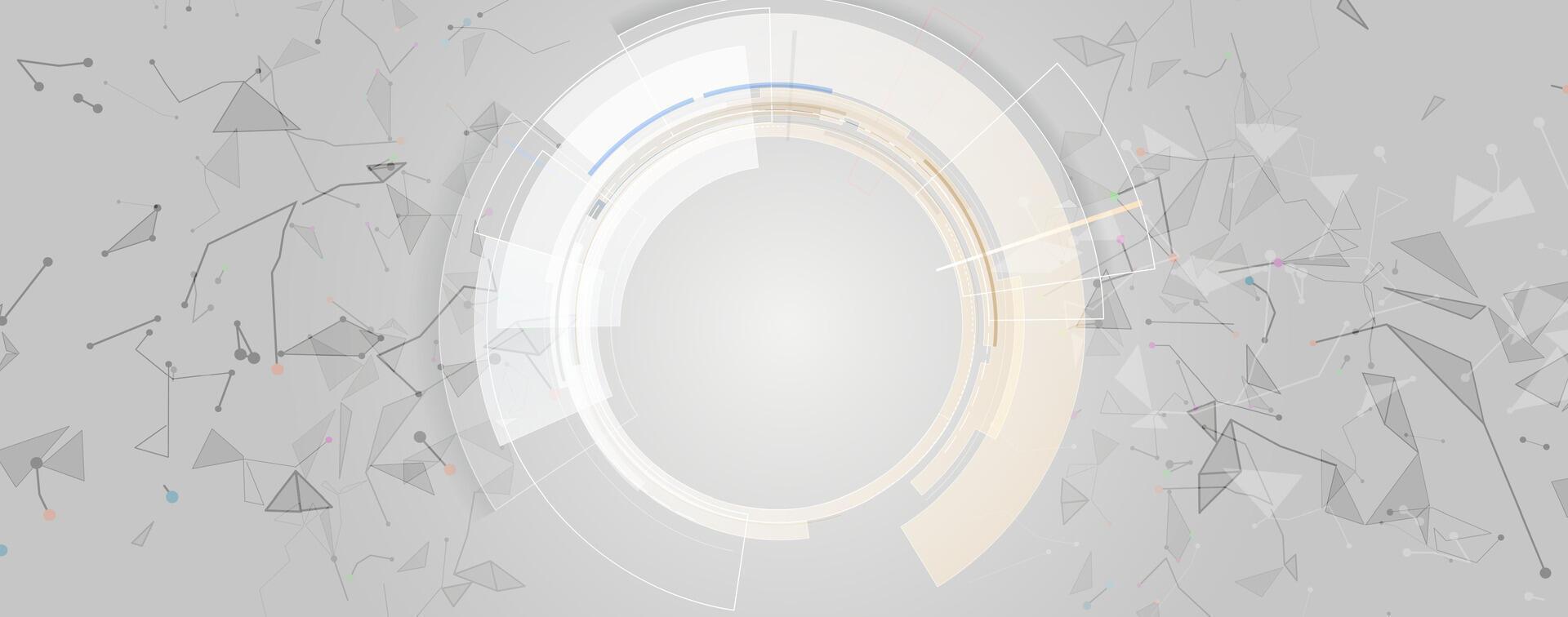 abstract background with a circular shape and many lines vector