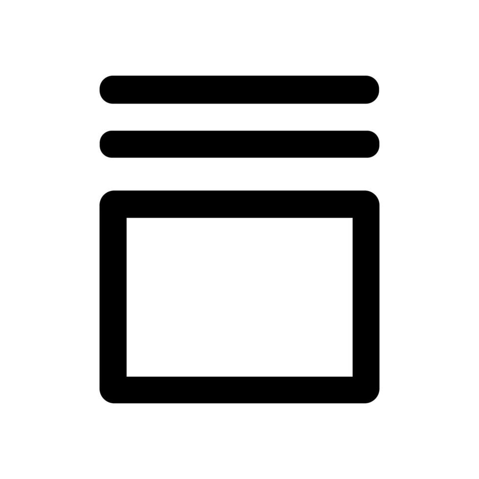 sencillo negro contorno lista menú interfaz controlar botón elemento icono vector