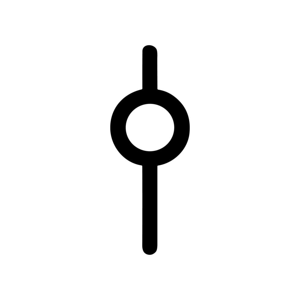 Minimalist Line Round Shape Connector Symbol Communication Technology Element vector