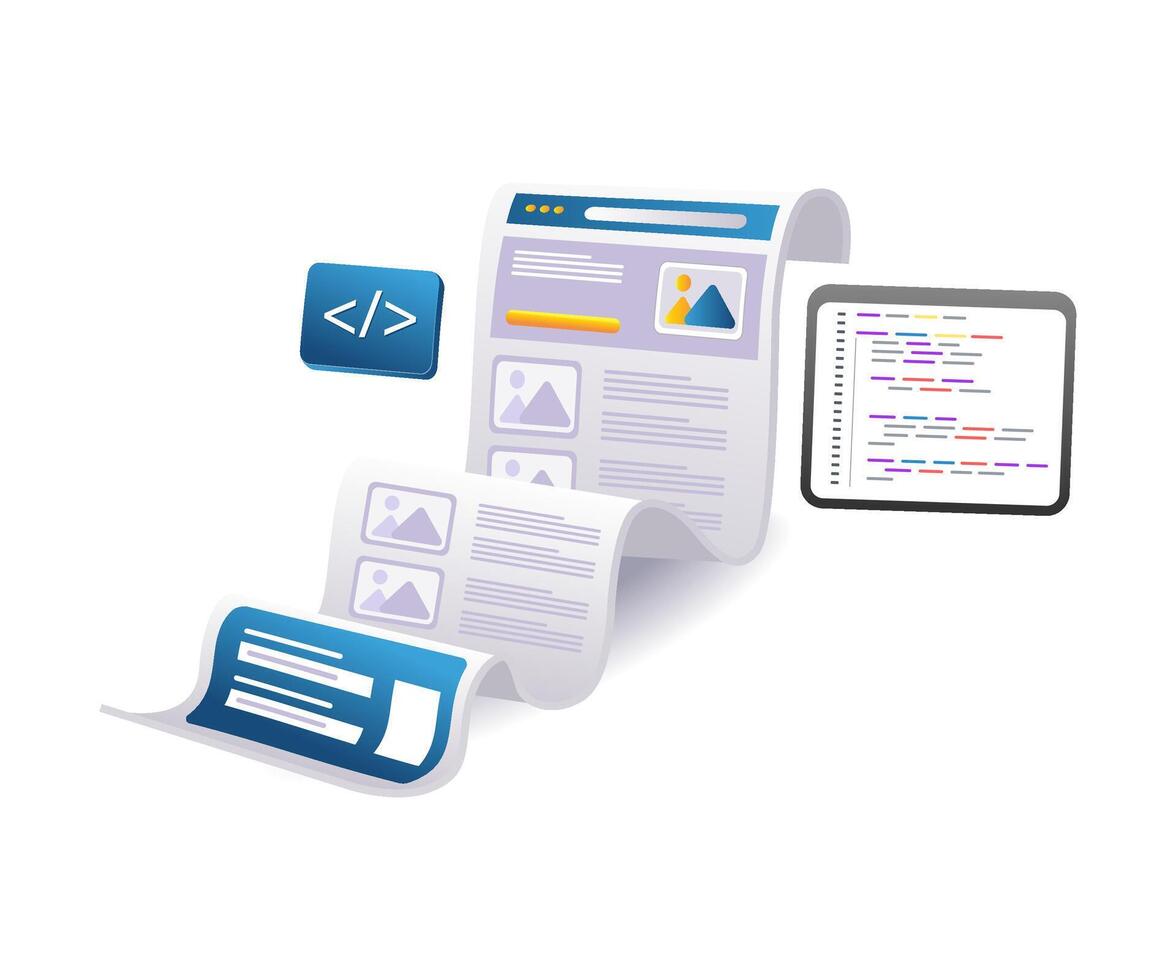 Web developer designer programmer vector