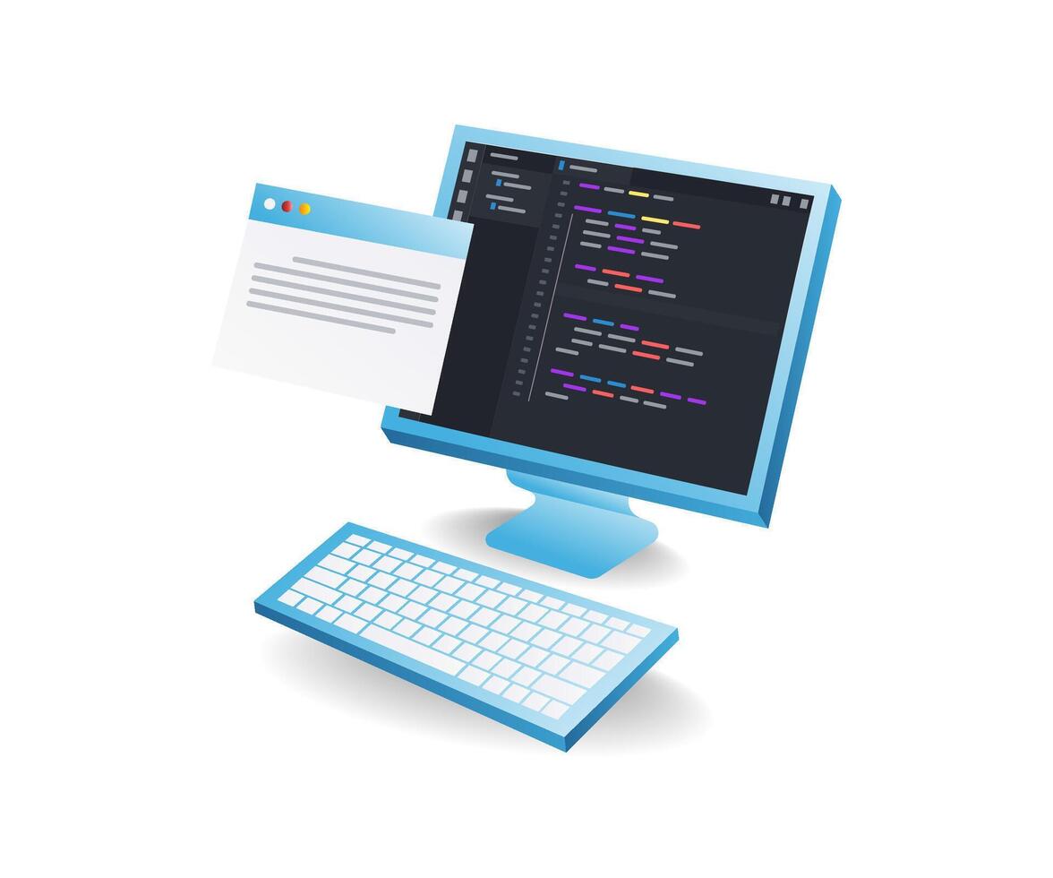 Technology computer programming language vector