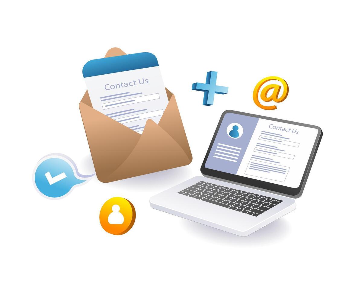 Send a message to account customer service vector