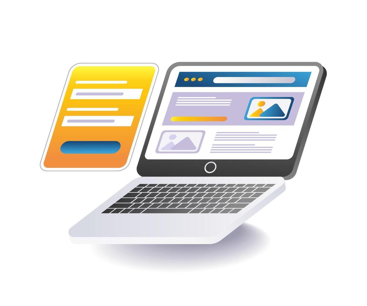 apertura computadora aplicaciones vector