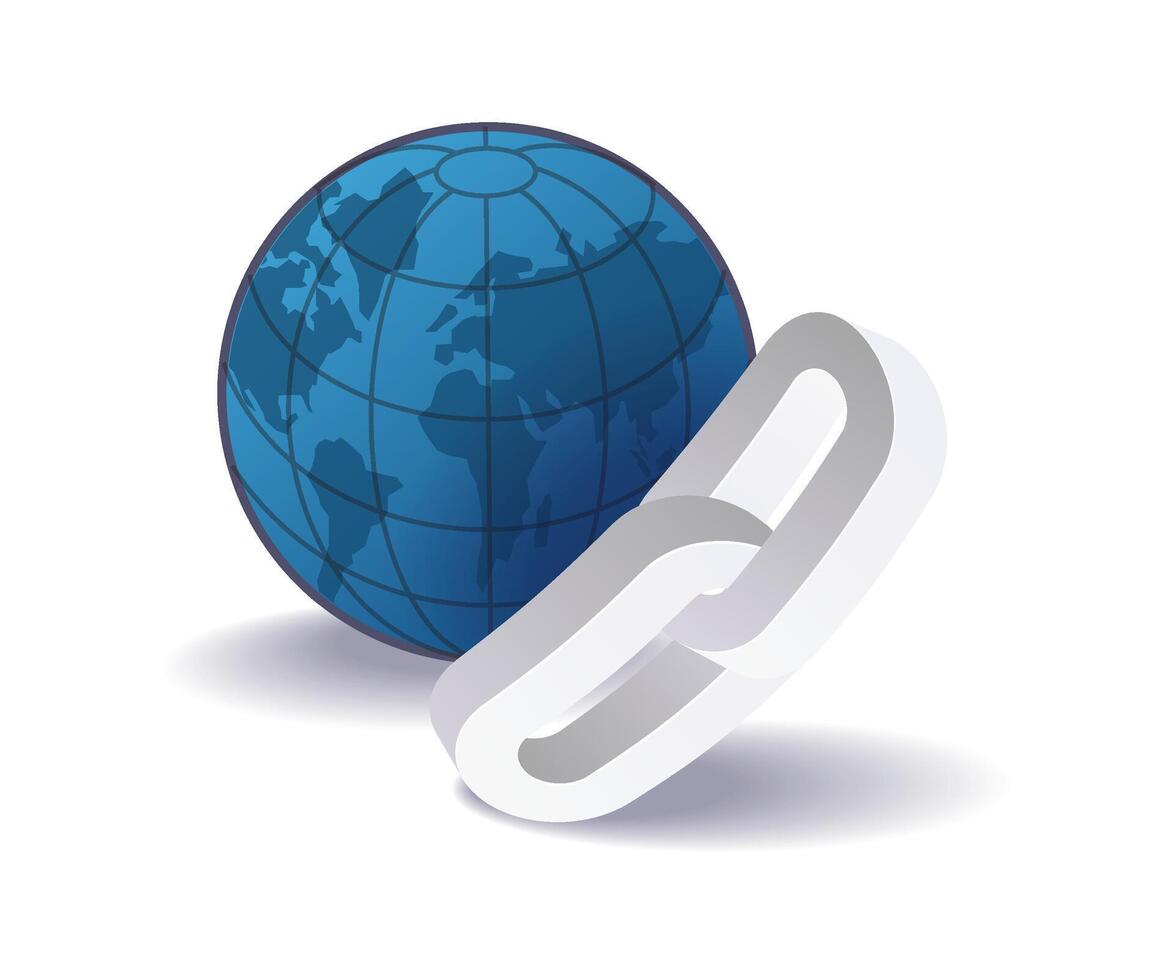 Internet technology computer network link symbol vector