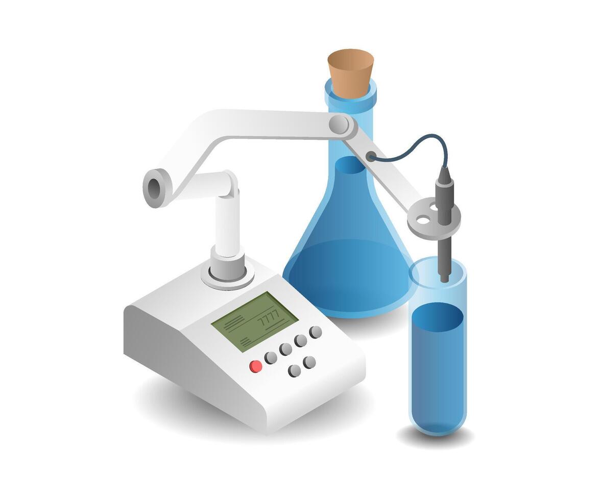 Digital laboratory experiment tools vector